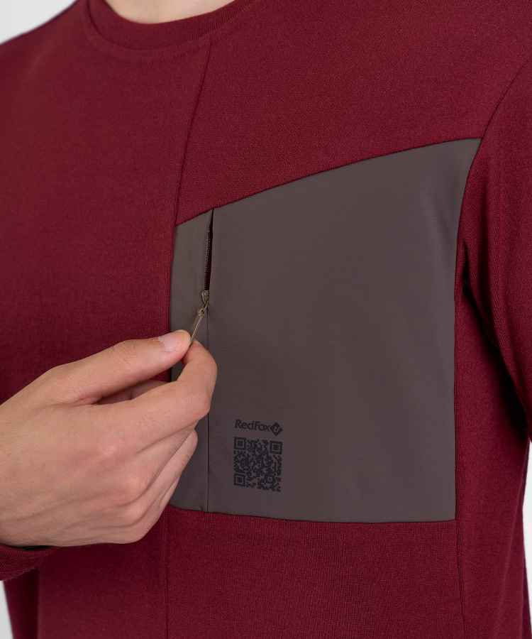 Футболка с длинным рукавом QR LS Мужская (S, 1100/бордовый, , , , , ) Футболка с длинным рукавом QR LS Мужская (S, 1100/бордовый, , , , , )