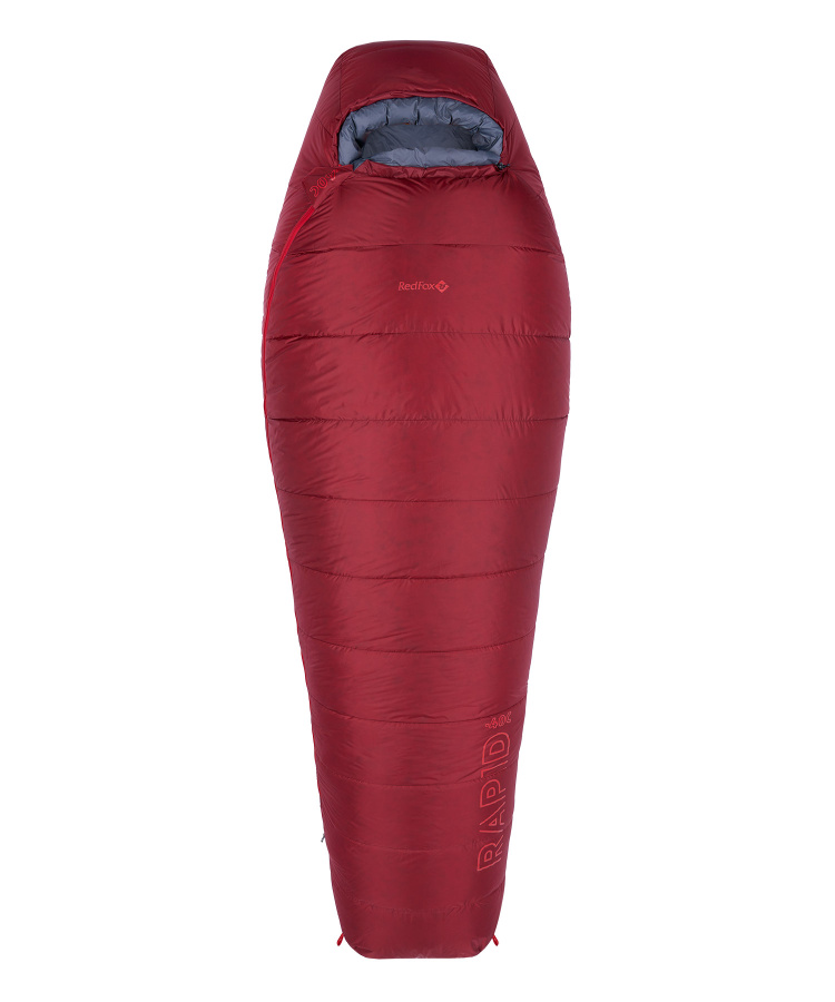Спальный мешок пуховый Rapid -40C right (Regular, 1282/т.красный/синий, , , , , )