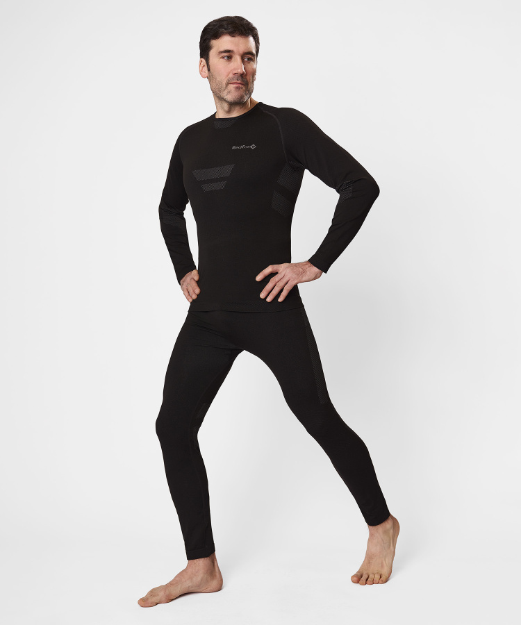 Первый слой кальсоны Active Seamless Мужские (S-M, 1000/черный, , , , , )