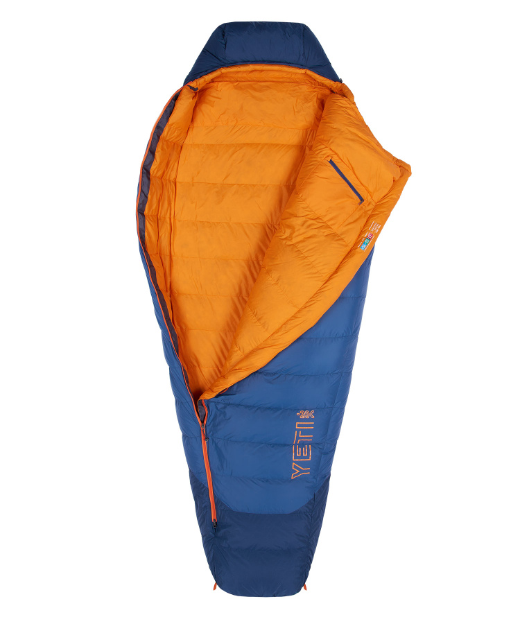 Спальный мешок пуховый Yeti-20C left (Long, 9723/деним/оранжевый, , , , , ) Спальный мешок пуховый Yeti-20C left (Long, 9723/деним/оранжевый, , , , , )