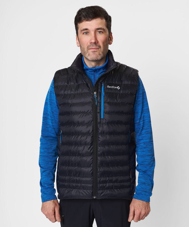 Жилет утепленный Quasar III Мужской (XL, 1093/черный/ярко-синий, , , , , )