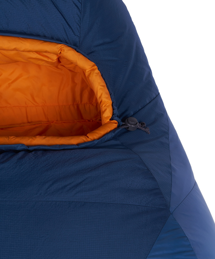 Спальный мешок пуховый Yeti-40C right (Regular, 9723/деним/оранжевый, , , , , )