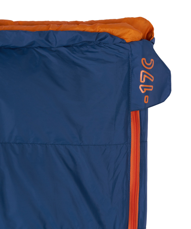 Спальный мешок пуховый Yeti SR -17C left (Regular, 9723/деним/оранжевый, , , , , )