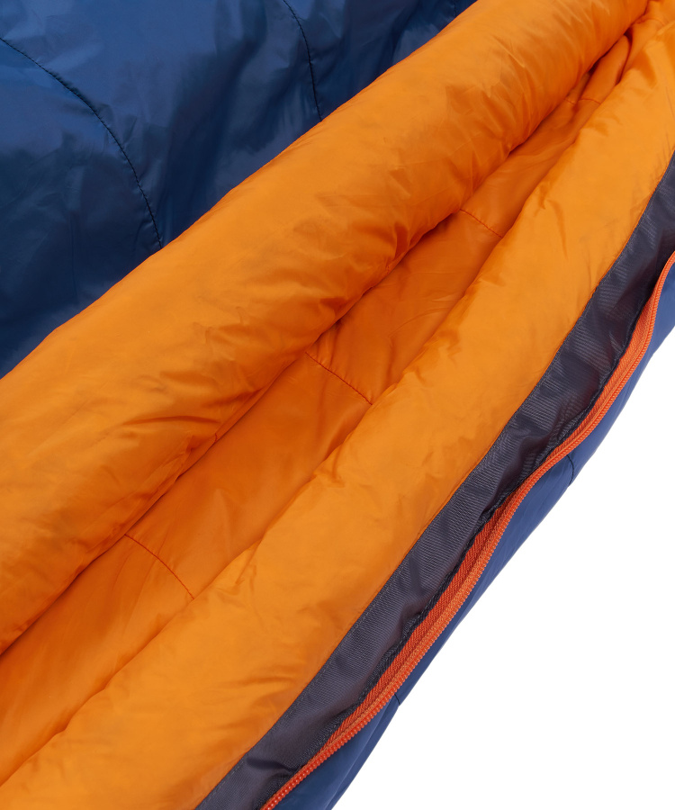 Спальный мешок пуховый Yeti-40C right (Regular, 9723/деним/оранжевый, , , , , )