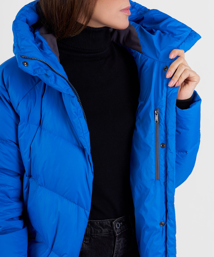 Пальто пуховое Ester V Женское (L, 8200/синий, , , , , )