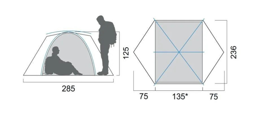 Палатка Trekking Fox 2 (, 7100/petrol, , , , ) Палатка Trekking Fox 2 (, 7100/petrol, , , , )