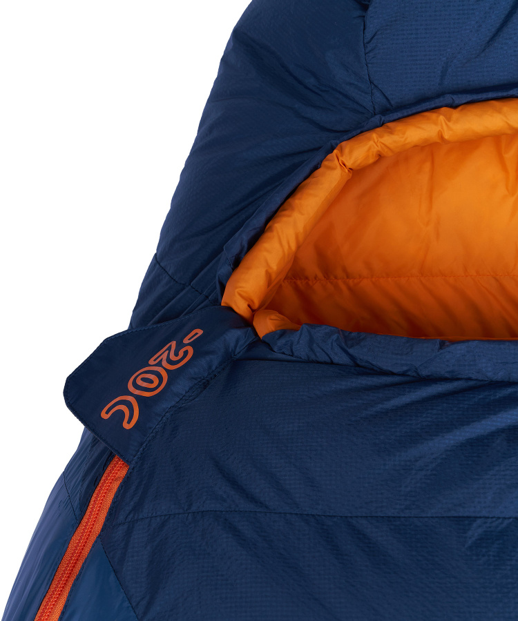 Спальный мешок пуховый Yeti-20C left (Long, 9723/деним/оранжевый, , , , , ) Спальный мешок пуховый Yeti-20C left (Long, 9723/деним/оранжевый, , , , , )