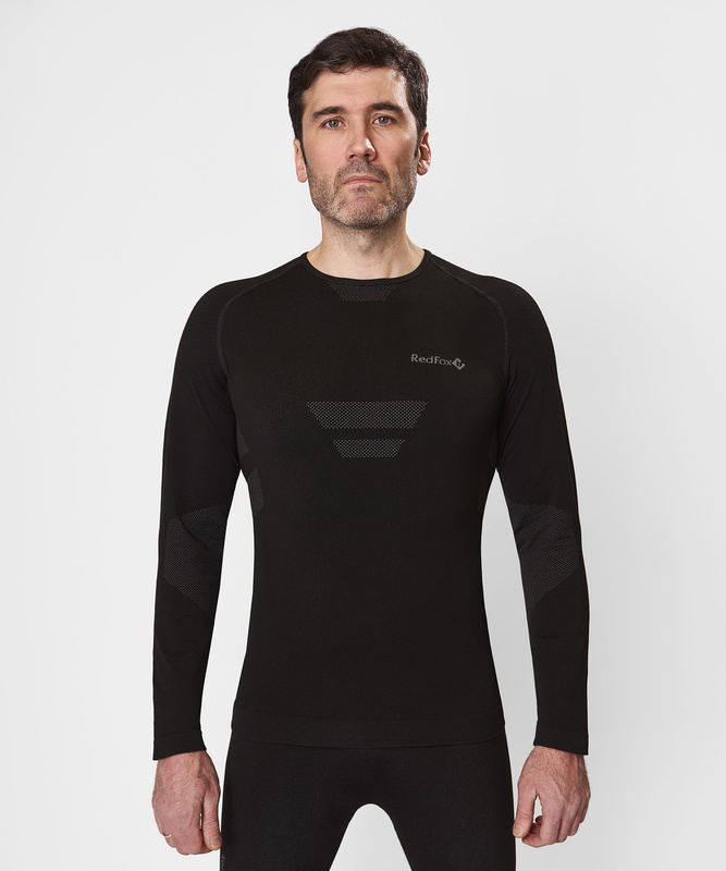 Первый слой фуфайка с длинным рукавом Active Seamless Мужская (M-L, 1000/черный, , , , , )