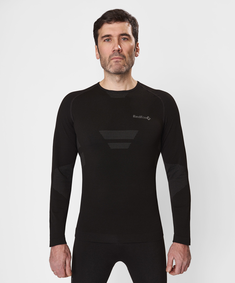 Первый слой фуфайка с длинным рукавом Active Seamless Мужская (L-XL, 1000/черный, , , , , )