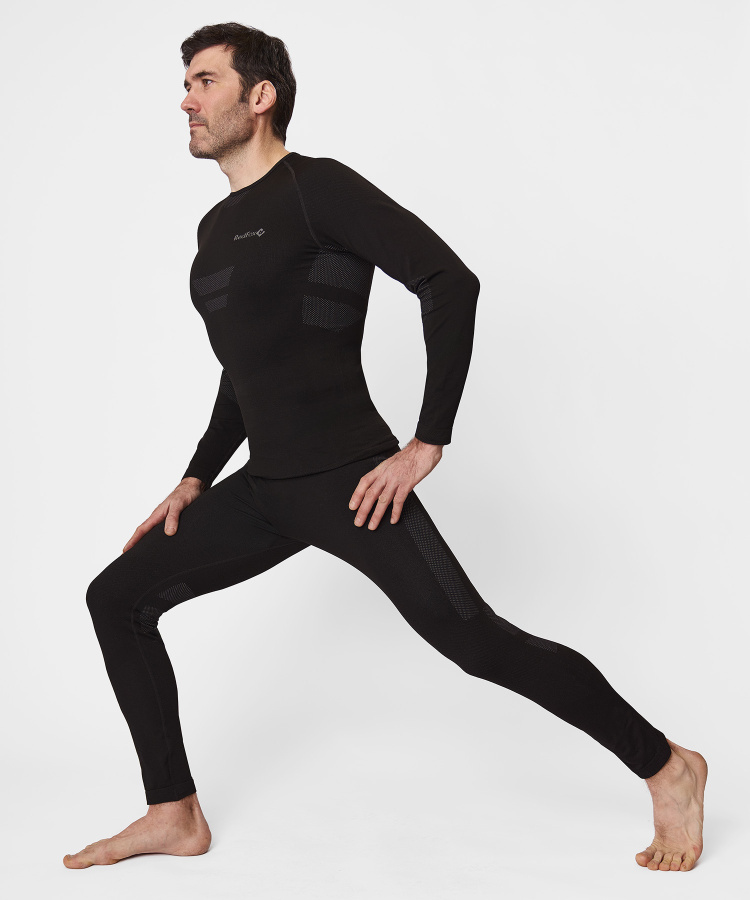 Первый слой кальсоны Active Seamless Мужские (S-M, 1000/черный, , , , , )