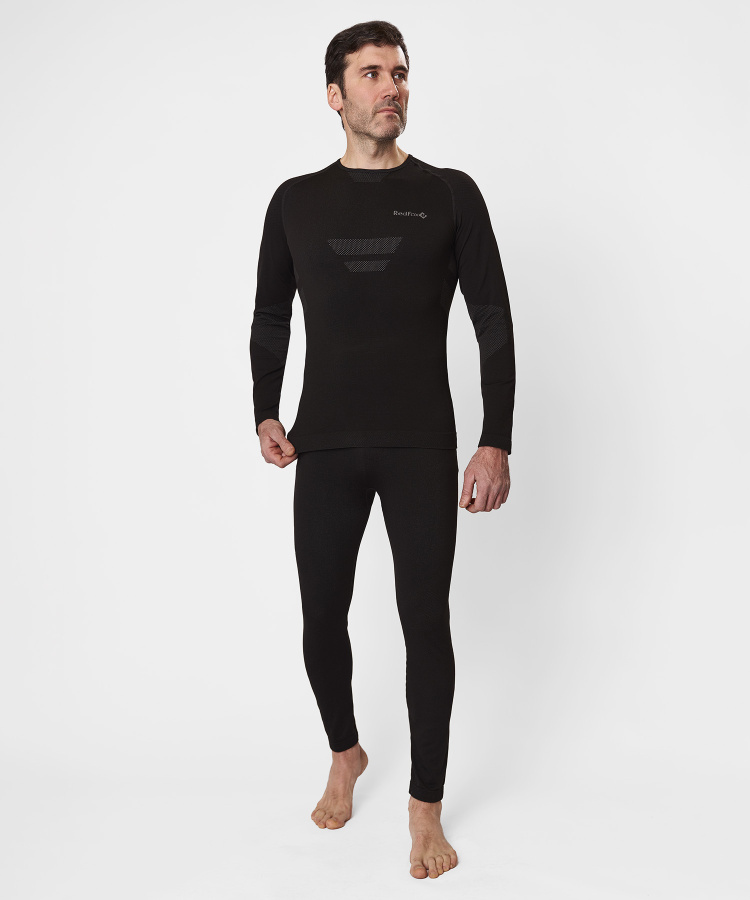 Первый слой кальсоны Active Seamless Мужские (S-M, 1000/черный, , , , , )