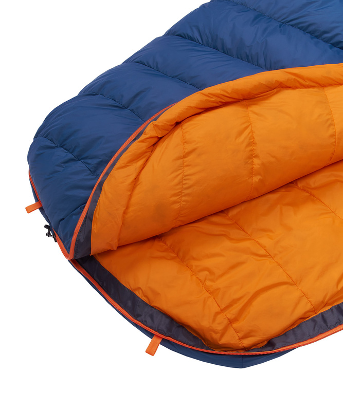 Спальный мешок пуховый Yeti SR -17C left (Regular, 9723/деним/оранжевый, , , , , )