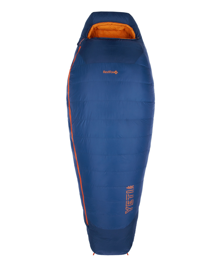 Спальный мешок пуховый Yeti-40C right (Regular, 9723/деним/оранжевый, , , , , )