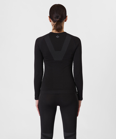 Первый слой фуфайка с длинным рукавом Active Seamless Женская (M-L, 1000/черный, , , , , )