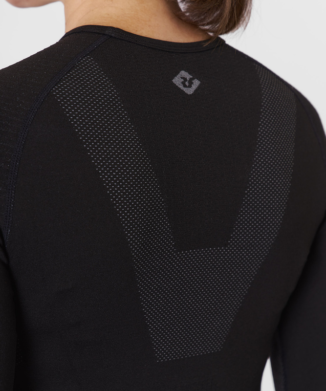 Первый слой фуфайка с длинным рукавом Active Seamless Женская (M-L, 1000/черный, , , , , )