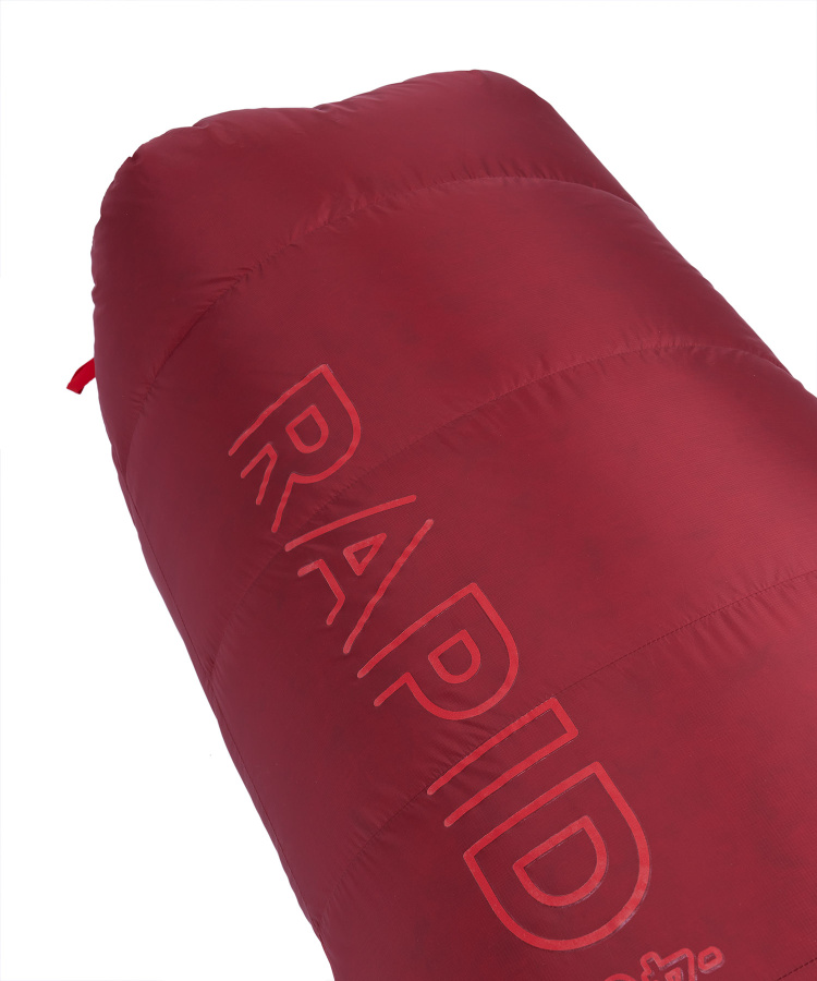 Спальный мешок пуховый Rapid -40C right (Regular, 1282/т.красный/синий, , , , , )