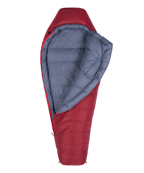 Спальный мешок пуховый Rapid -40C right (Regular, 1282/т.красный/синий, , , , , )