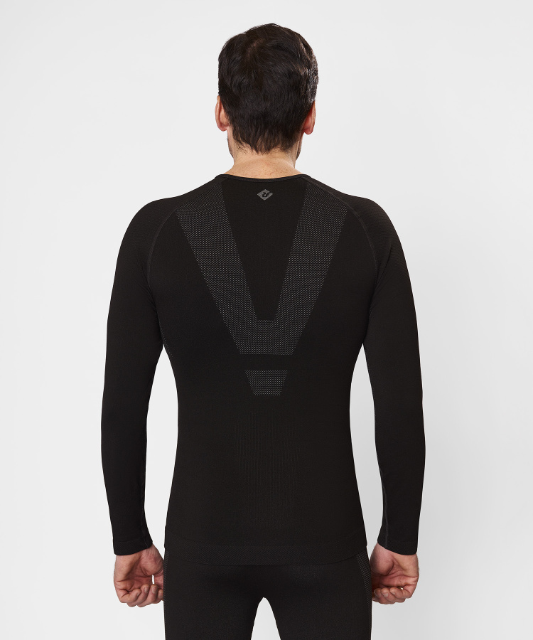 Первый слой фуфайка с длинным рукавом Active Seamless Мужская (L-XL, 1000/черный, , , , , )