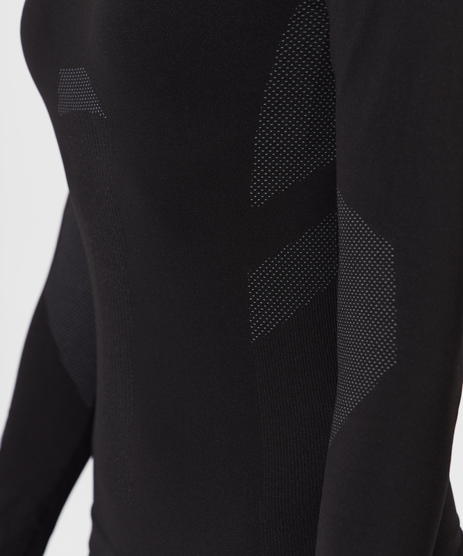 Первый слой фуфайка с длинным рукавом Active Seamless Женская (M-L, 1000/черный, , , , , )