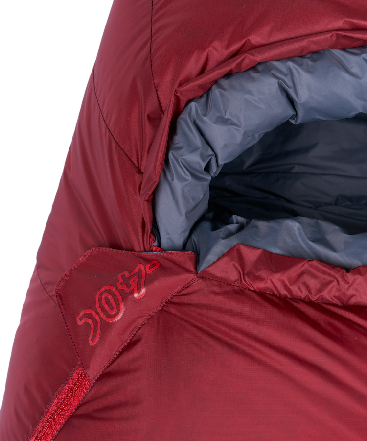 Спальный мешок пуховый Rapid -40C right (Regular, 1282/т.красный/синий, , , , , )