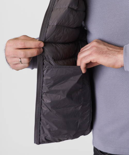 Жилет пуховый Town Мужской (M, 4000/серый, , , , , )