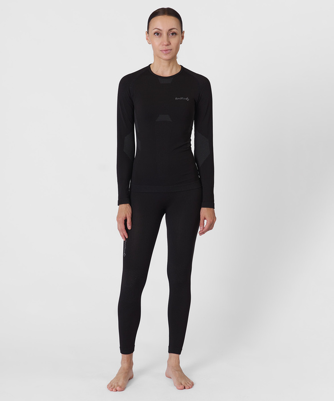 Первый слой фуфайка с длинным рукавом Active Seamless Женская (M-L, 1000/черный, , , , , )