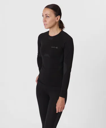 Первый слой фуфайка с длинным рукавом Active Seamless Женская (M-L, 1000/черный, , , , , )