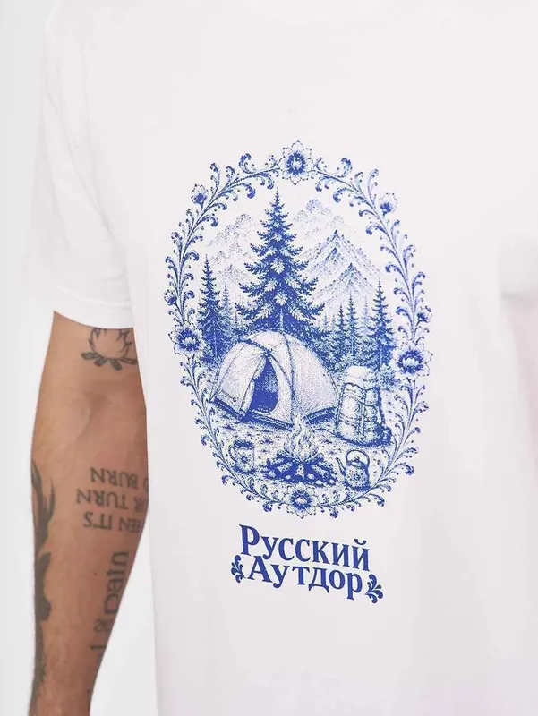 Футболка мужская, модель 30-00 (XL, 8082/белый/синий, , , )