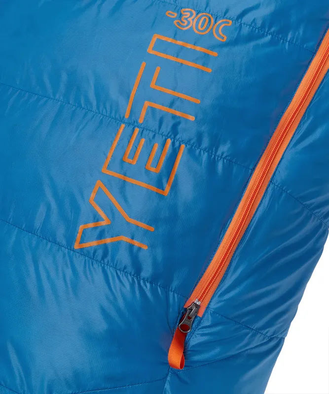 Спальный мешок пуховый Yeti-30C left (Long, 6923/нептун/оранжевый, , , , , )
