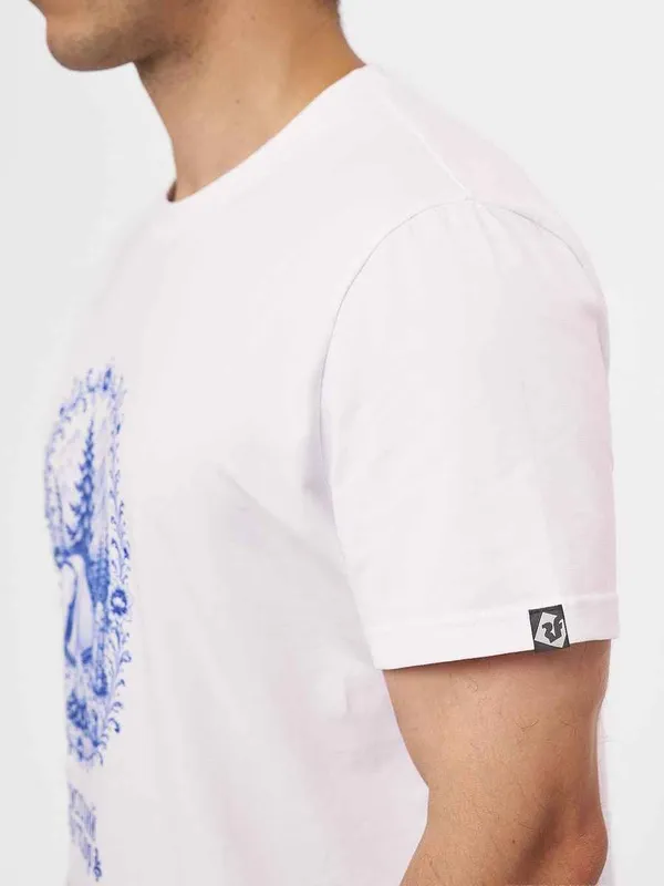 Футболка мужская, модель 30-00 (XL, 8082/белый/синий, , , )