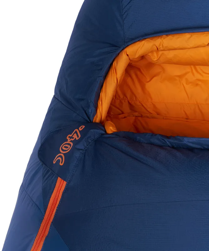 Спальный мешок пуховый Yeti-40C right (Regular, 9723/деним/оранжевый, , , , , )