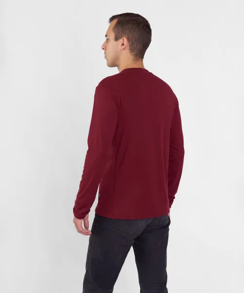 Футболка с длинным рукавом QR LS Мужская (S, 1100/бордовый, , , , , )